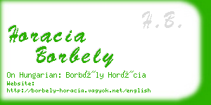 horacia borbely business card